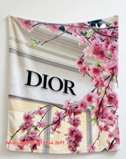 Dior Store Cherry Blossom Flannel Sofa Throw Blanket D166